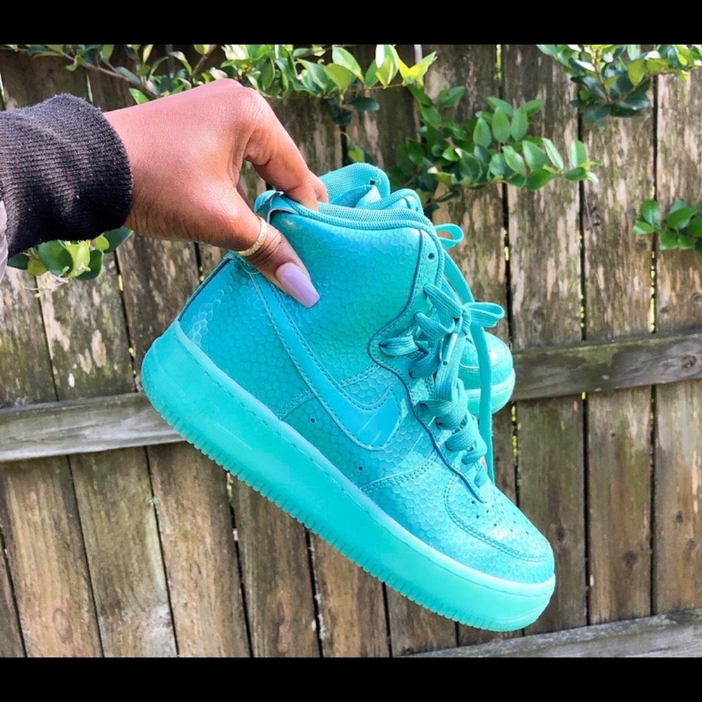 **rare teal/turquoise high Air Force 1